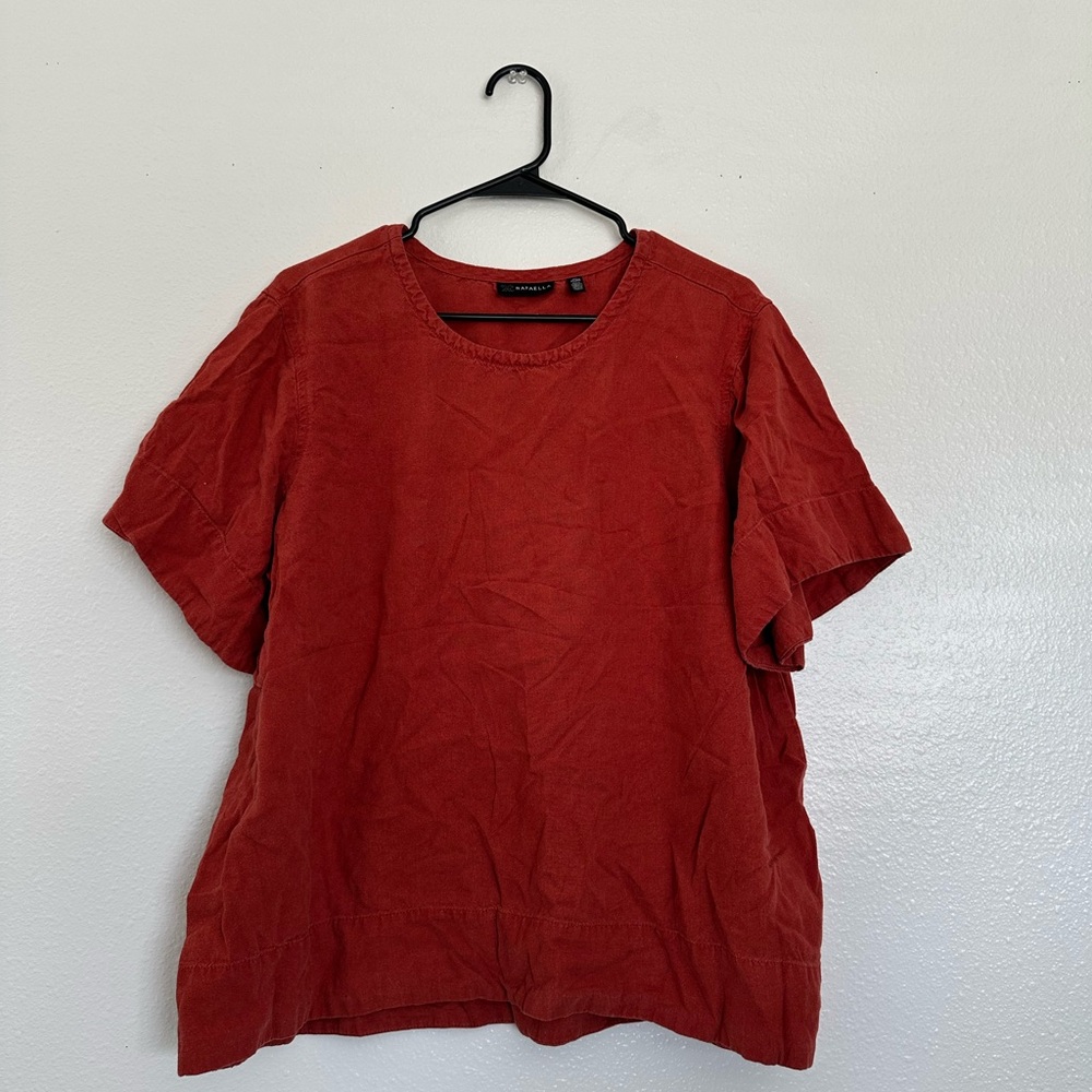 Rafaella Women's Deep Red Short Sleeve Tee
